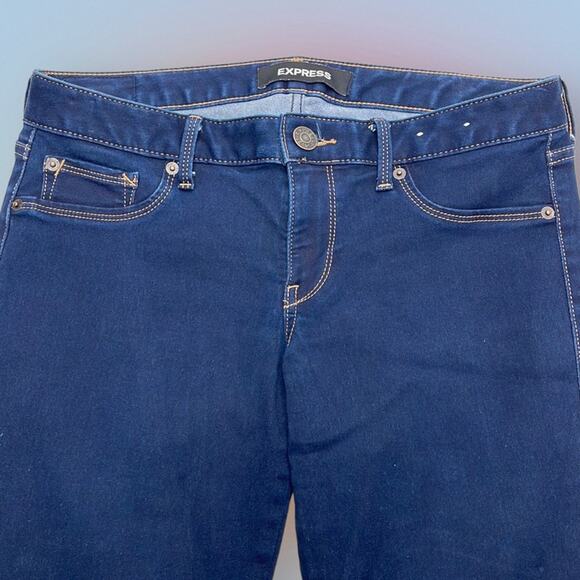EXPRESS Women’s 6 Low Rise Blue Jean Legging STRETCH + - Picture 1 of 4